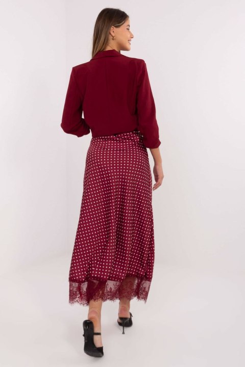Spódnica Model MI-SD-4213.52 Bordo - Rue Paris Spódnica Model MI-SD-4213.52 Bordo - Rue Paris