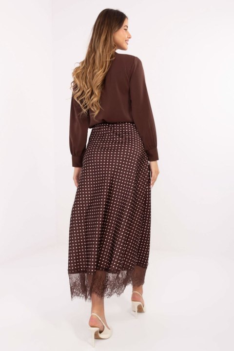 Spódnica Model MI-SD-4213.52 Brown - Rue Paris Spódnica Model MI-SD-4213.52 Brown - Rue Paris