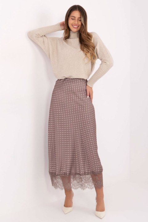 Spódnica Model MI-SD-4213.52 Dark Beige - Rue Paris Spódnica Model MI-SD-4213.52 Dark Beige - Rue Paris