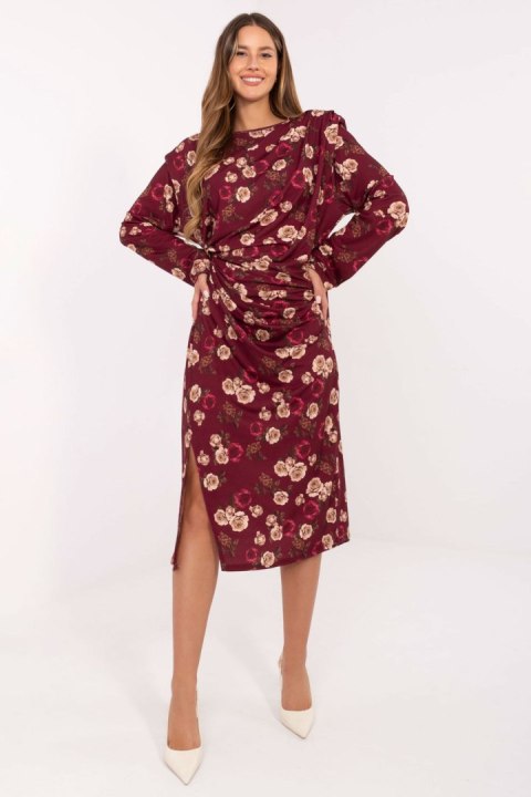 Sukienka Model IT-SK-20057-1.02 Bordo - Rue Paris Sukienka Model IT-SK-20057-1.02 Bordo - Rue Paris