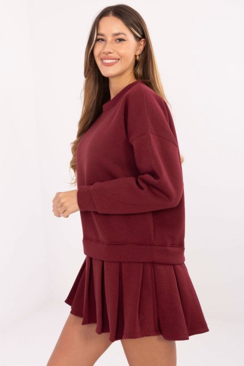 Sukienka Model MI-SK-3249.98 Bordo - Rue Paris Sukienka Model MI-SK-3249.98 Bordo - Rue Paris