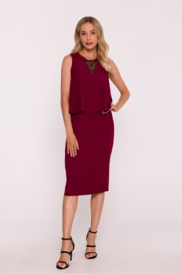 Sukienka Model S422 Bordo - Stylove