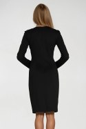 Sukienka z kopertowym dekoltem S276 Black - Nife