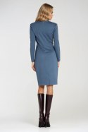 Sukienka z kopertowym dekoltem S276 Cobalt - Nife