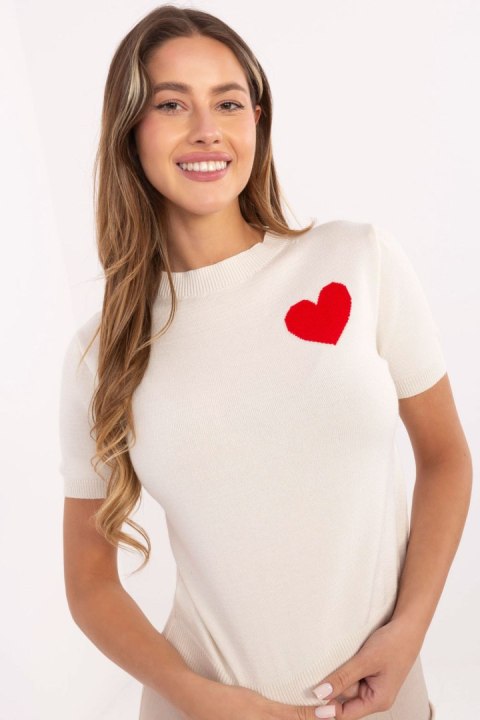 Sweter Damski Model IT-SW-93007.26 Light Beige - Factory Price Sweter Damski Model IT-SW-93007.26 Light Beige - Factory Price