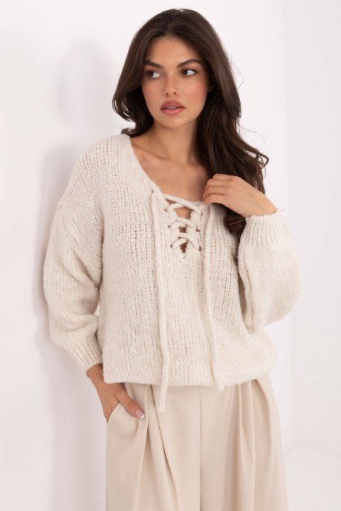 Sweter Damski Model MI-SW-0919.18 Light Beige - Italy Moda
