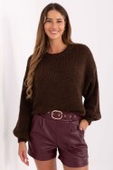 Sweter Damski Model MI-SW-1909.21 Dark Brown - Italy Moda