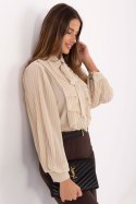 Koszula Damska Model MI-KS-A2818.09 Light Beige - Italy Moda