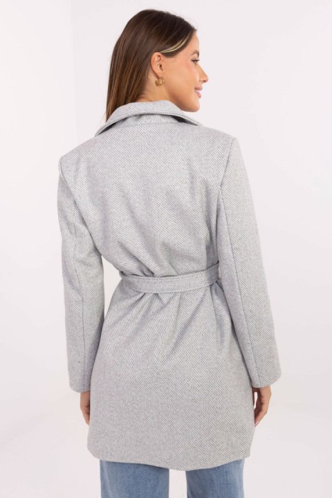 Płaszcz Damski Model IT-PL-A9590.85 Light Grey - Rue Paris