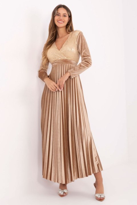 Sukienka Model IT-SK-16919.04P Beige - Italy Moda Sukienka Model IT-SK-16919.04P Beige - Italy Moda