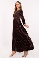 Sukienka Model IT-SK-16919.04P Dark Brown - Italy Moda Sukienka Model IT-SK-16919.04P Dark Brown - Italy Moda