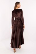 Sukienka Model IT-SK-16919.04P Dark Brown - Italy Moda Sukienka Model IT-SK-16919.04P Dark Brown - Italy Moda