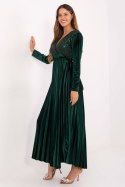 Sukienka Model IT-SK-16919.04P Dark Green - Italy Moda Sukienka Model IT-SK-16919.04P Dark Green - Italy Moda