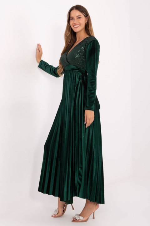 Sukienka Model IT-SK-16919.04P Dark Green - Italy Moda Sukienka Model IT-SK-16919.04P Dark Green - Italy Moda