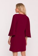 Sukienka Model S426 Bordo - Stylove Sukienka Model S426 Bordo - Stylove