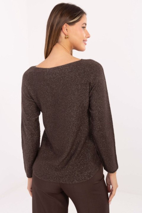 Sweter Damski Model IT-SW-0110.84 Dark Brown - Rue Paris