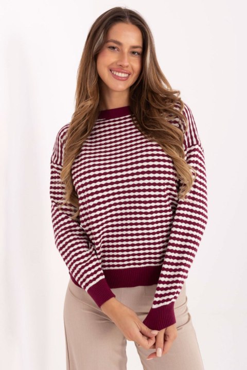 Sweter Damski Model IT-SW-93190.15 Bordo - Factory Price