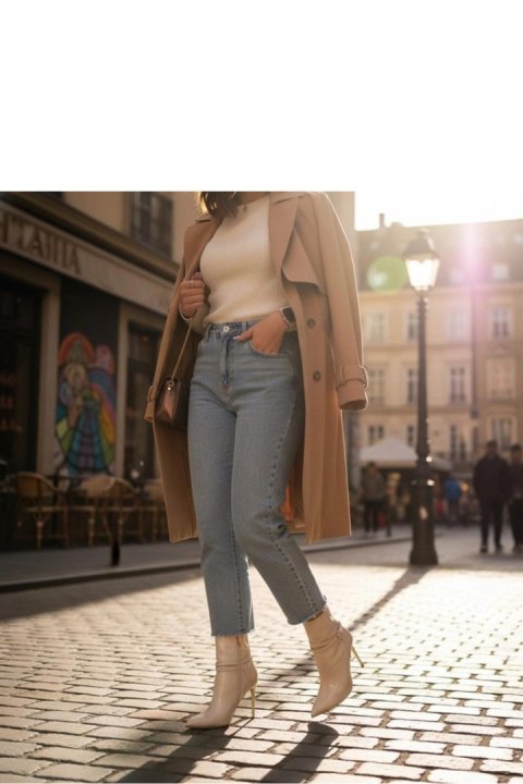 Botki Model Carmila 6623 Beige - Solea