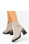 Botki Model Brenna BY6904-1 Grey - Solea