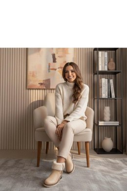 Botki Model Olga C882 Beige - Solea