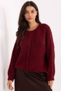 Sweter Damski Model MI-SW-1610.18 Bordo - Italy Moda