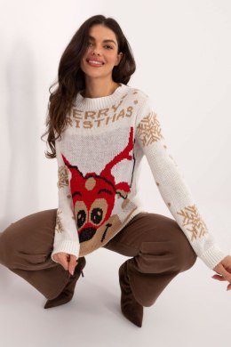 Sweter Damski Model MI-SW-19133.90 Ecru - Italy Moda