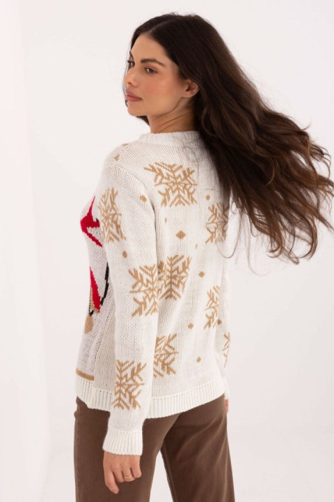 Sweter Damski Model MI-SW-19133.90 Ecru - Italy Moda