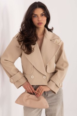 Płaszcz Damski Model IT-KR-A9558.62 Beige - Rue Paris