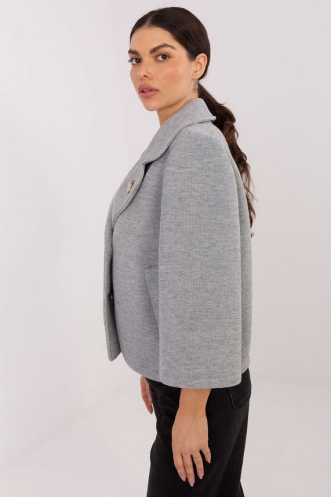 Płaszcz Damski Model IT-KR-FL8159.24 Grey - Rue Paris