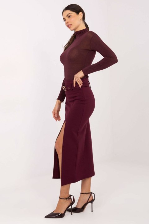 Spódnica Model IT-SD-FL7393.26 Bordo - Rue Paris