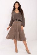 Spódnica Model IT-SD-FL9838.49 Dark Beige - Rue Paris