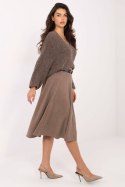 Spódnica Model IT-SD-FL9838.49 Dark Beige - Rue Paris
