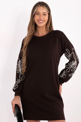 Sukienka Model RV-SK-A1064.95 Dark Brown - Rue Paris