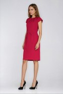 Sukienka z zakładkami na dekolcie S289 Red - Nife