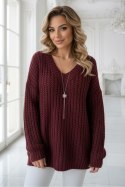 Sweter Damski Model 661-1 Bordo - Numoco