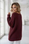 Sweter Damski Model 661-1 Bordo - Numoco