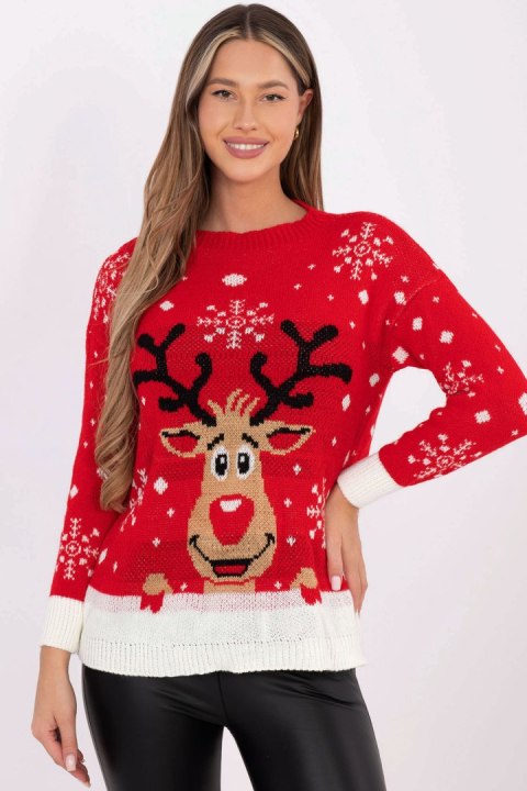 Sweter Damski Model MI-SW-0212.89 Red - Italy Moda