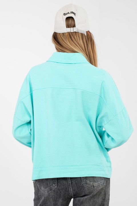 Kurtka Damska Model IT-KR-FL9568.29P Turkus - Rue Paris