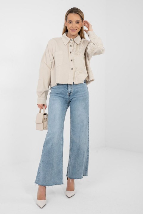 Kurtka Damska Model IT-KR-FL9993.77 Bege - Rue Paris