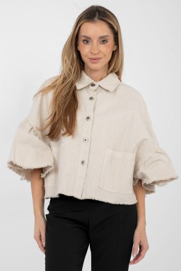 Kurtka Damska Model IT-KR-FL9998.85 Beige - Rue Paris