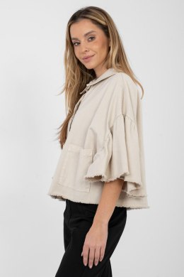 Kurtka Damska Model IT-KR-FL9998.85 Beige - Rue Paris