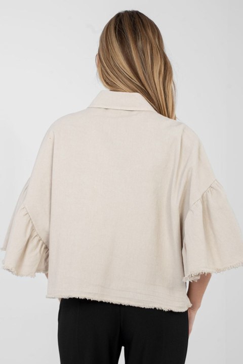 Kurtka Damska Model IT-KR-FL9998.85 Beige - Rue Paris