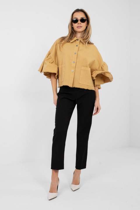 Kurtka Damska Model IT-KR-FL9998.85 Camel - Rue Paris