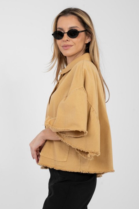 Kurtka Damska Model IT-KR-FL9998.85 Camel - Rue Paris