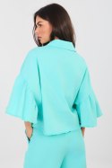 Kurtka Damska Model IT-KR-FL9998.85 Turkus - Rue Paris