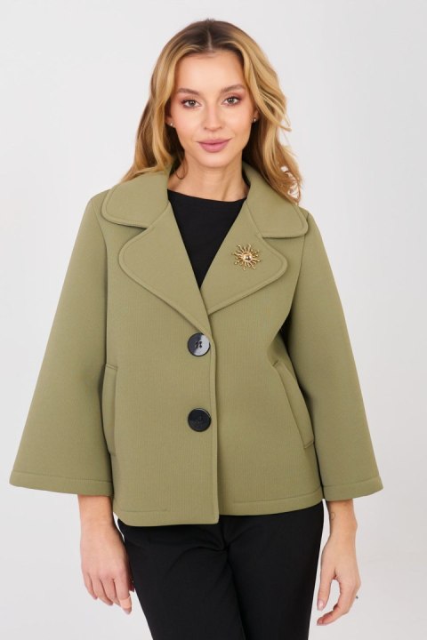 Płaszcz Damski Model IT-KR-FL8159-1.29 Khaki - Italy Moda