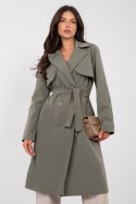 Płaszcz Damski Model IT-PL-FL8808.32 Khaki - Rue Paris