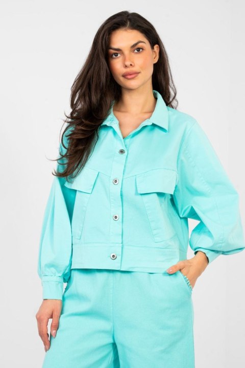 Koszula Damska Model IT-KR-FL10071.50 Turkus - Rue Paris