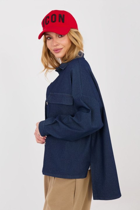 Koszula Damska Model IT-KS-FL9968.28 Navy - Italy Moda