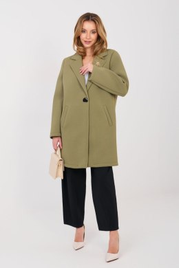 Płaszcz Damski Model IT-PL-FL8153-1.04 Khaki - Rue Paris